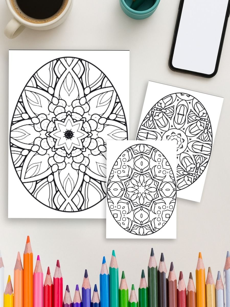 Eggscape into Easter – 160 Mandala Easter Egg Pages - Image 4